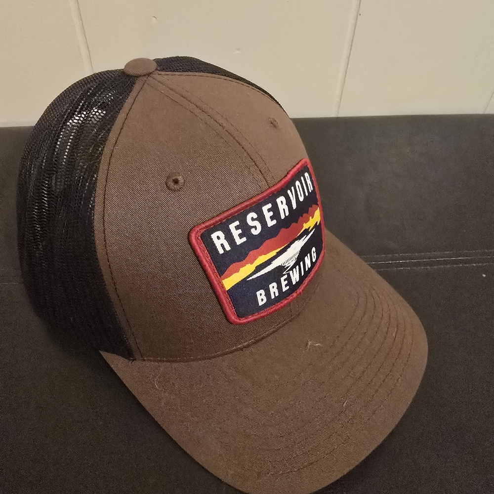 Brown Trucker Hat with Reservoir Brewing Patch